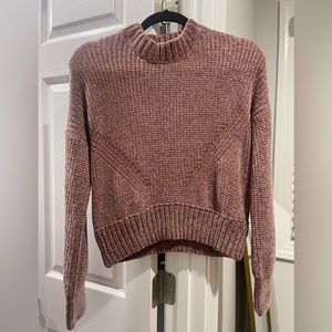 WORN ONCE ✨ Mauve Pink Cropped Knit Sweater